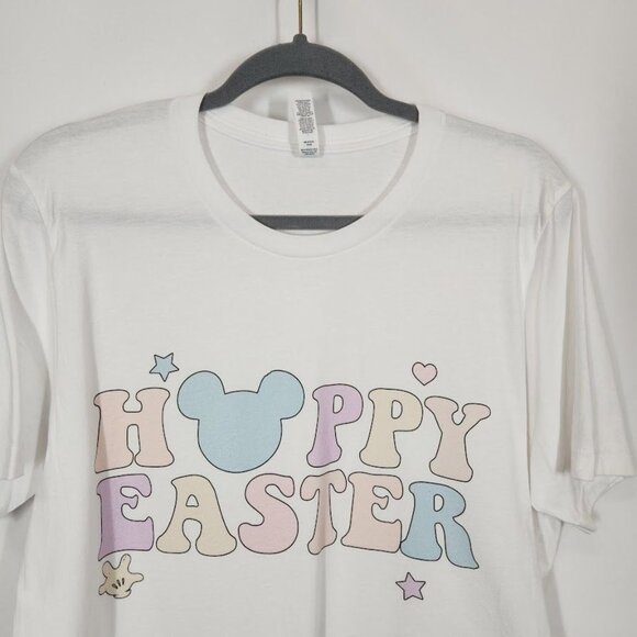 New Happy Easter Print Shirt in White - Size Large - Picture 3 of 7